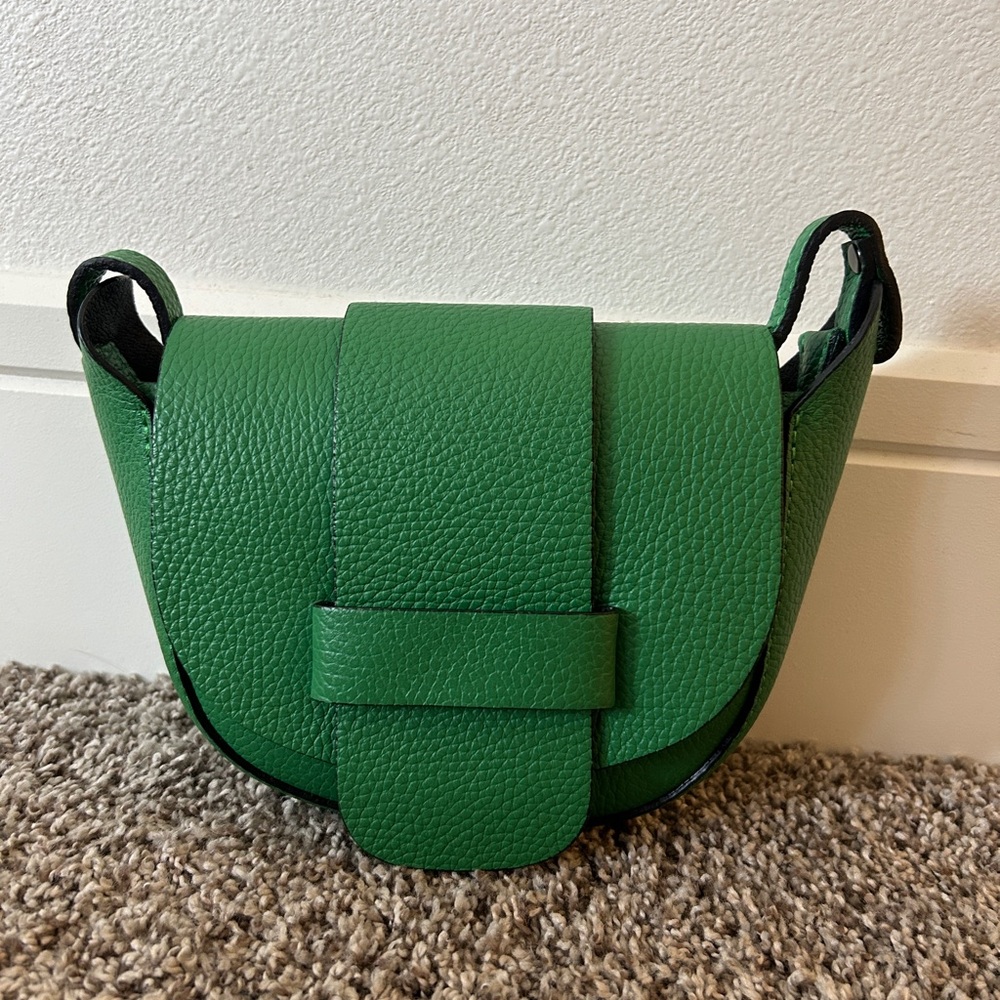 Green Leather Saddle Bag from Atelier in Spain